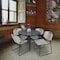 Regency Kahlo Round Table & Chair Sets, 42 W, 42 L, 29 H, Wood, Metal, Polypropylene Top, Grey TPL42RNDGYBK44GY - alternate 1